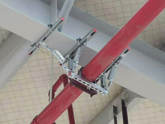 单管侧向抗震支吊架系统三大部件的安装流程